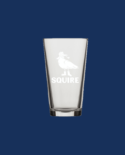 Squire License Plate Pint Glass