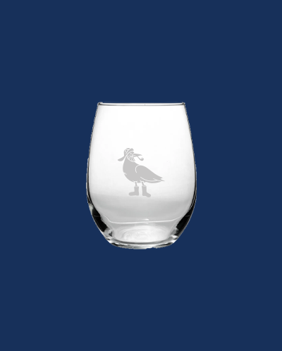 libby wine glass Salty Seagull Stemless Libby Wine Glass