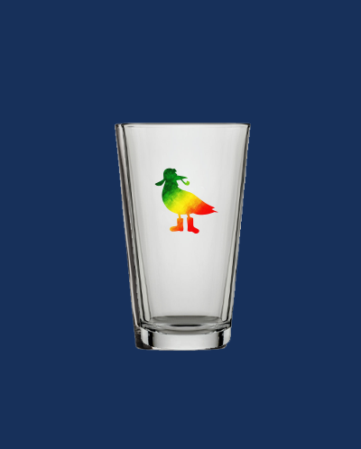 Rasta Seagull Silhouette Pint Glass