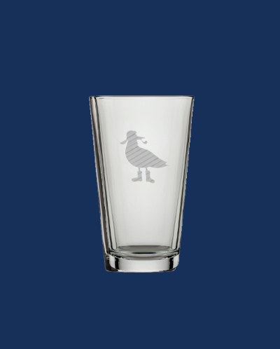 Shiplap Seagull Silhouette Pint Glass