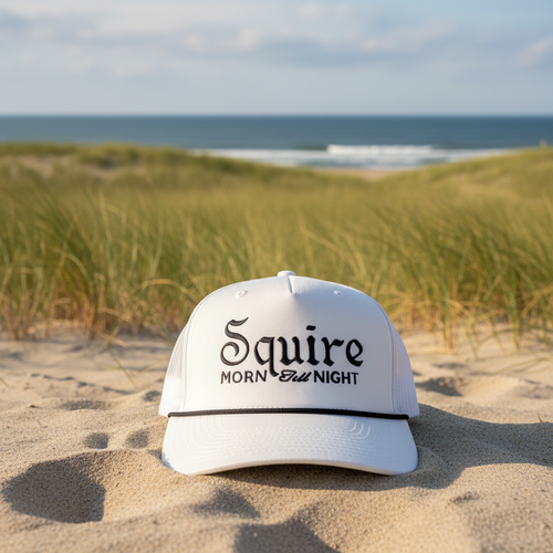 Quarterboard Trucker - White/ Navy Rope