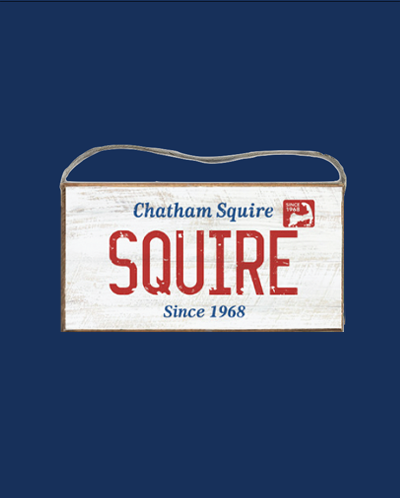 SQUIRE License Plate Twine Sign