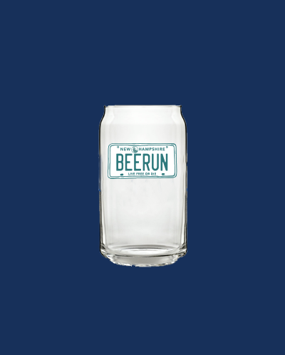 BEERUN License Plate Beer Can Glass