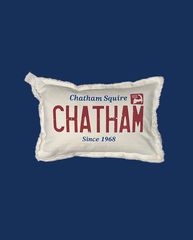 CHATHAM License Plate Pillow