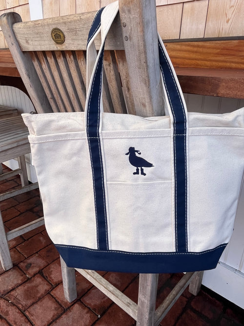 Seagull Silhouette Tote Bag - Medium