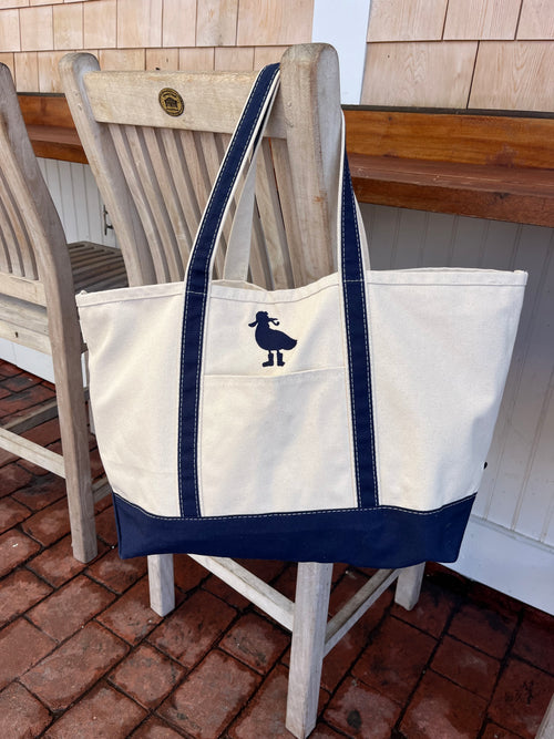 Seagull Silhouette Tote Bag - Large