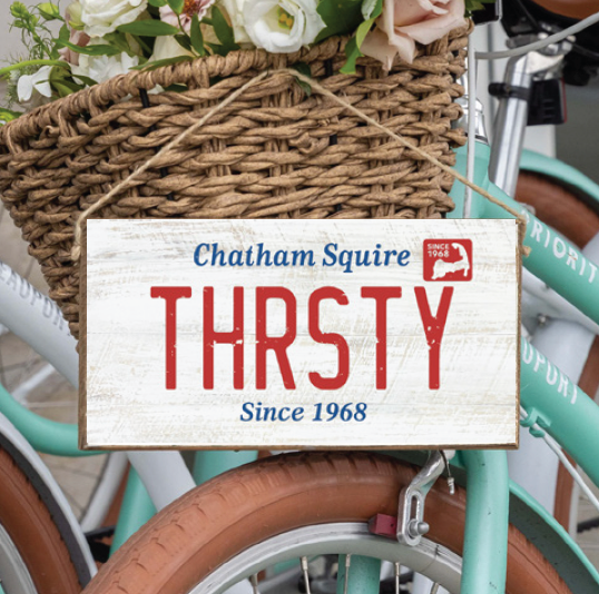 THRSTY License Plate Twine Sign