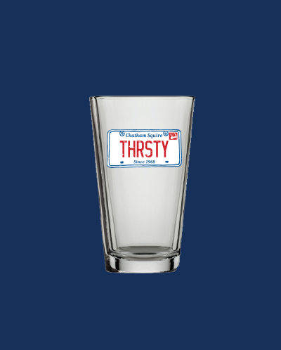 THRSTY License Plate Pint Glass